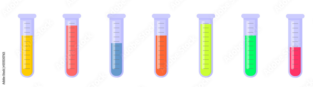 set of chemical laboratory flask. Lab flask icon. Vector illustration