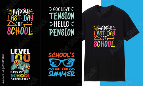 School Bundle Typography Trendy Awesome T shirt Design