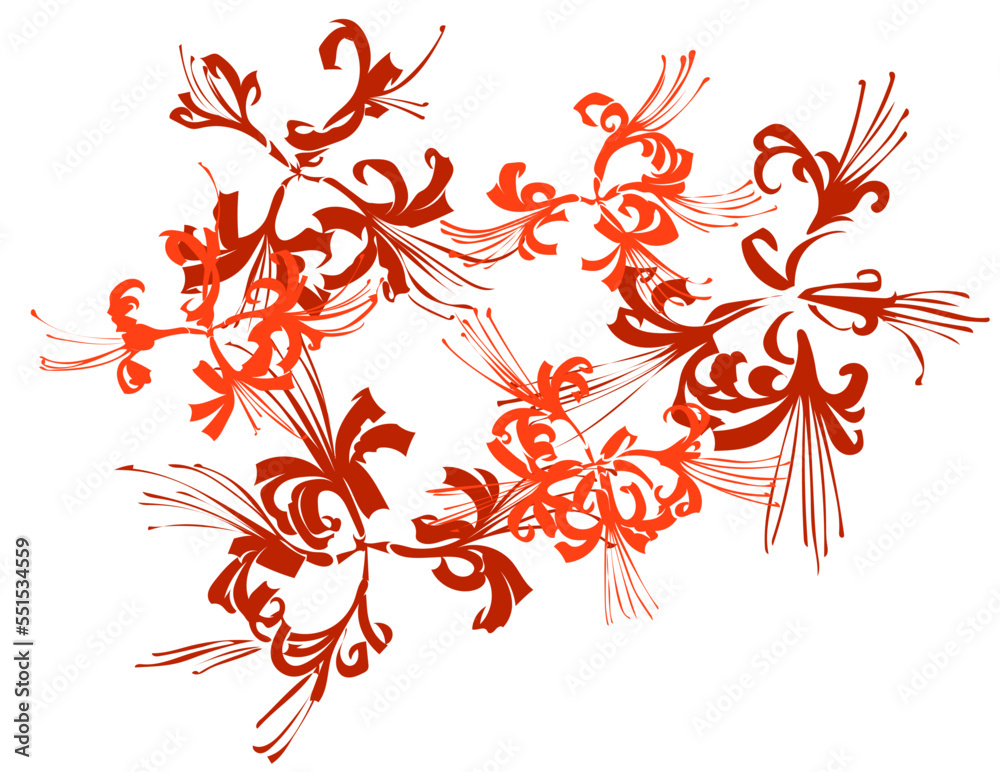 Silhouette of Lycoris radiata with transparent background Stock Vector ...