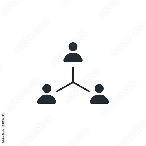 Teamwork business icon line simple minimalist vector drawing for website social or presentation