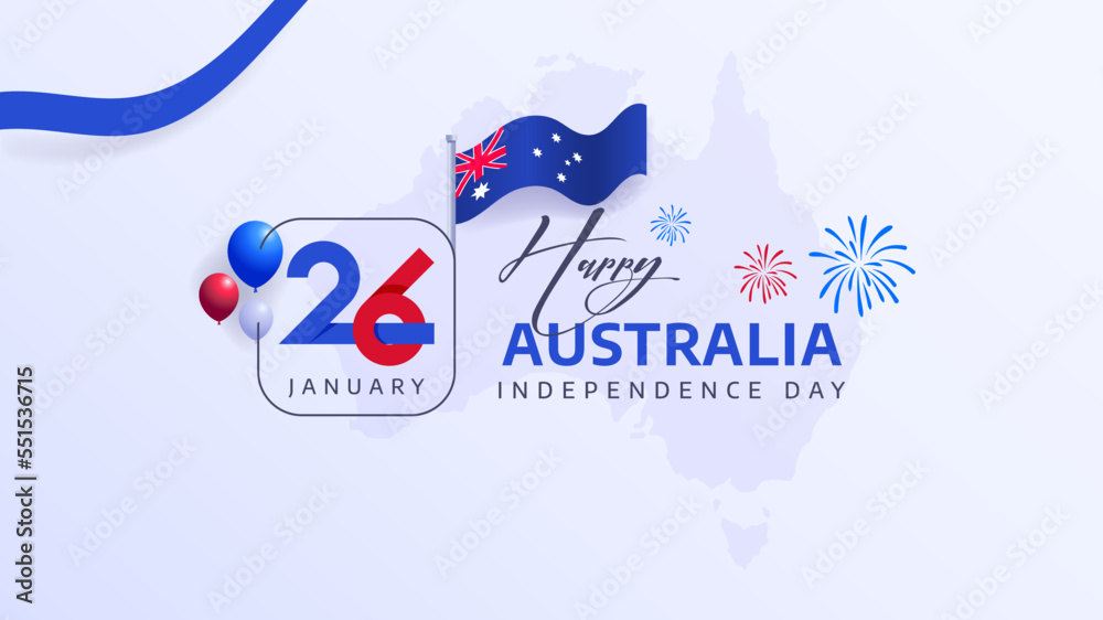 australian independence day celebration design. January 26th. known as