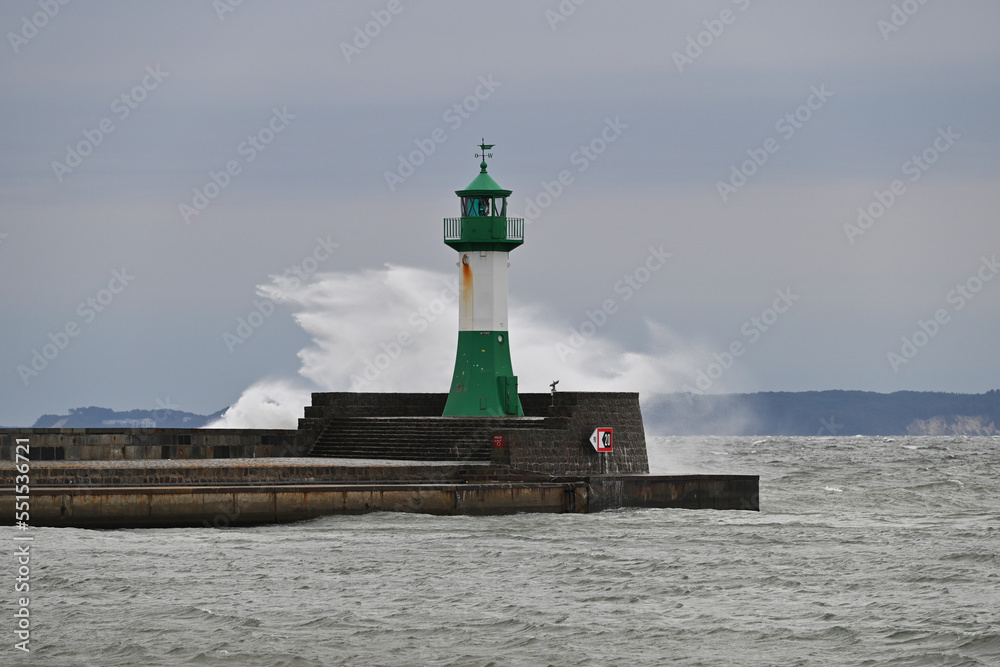 Obraz premium Leuchtturm Sassnitz, Insel Rügen, Deutschland