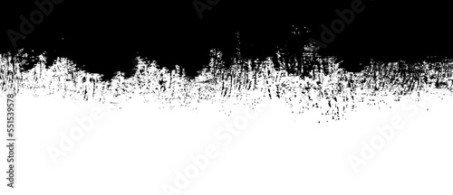 Black brush stroke background. Black ink splash on backdrop. Brush background for wallpaper  paint splatter template  dirt banner  watercolor design  dirty texture. Trendy brush background  vector