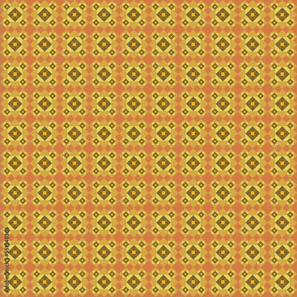 seamless pattern with a yellow tile pattern, antique style