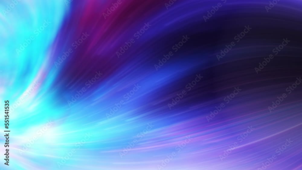 Multicolor cloud moving strands, blue smoke abstract