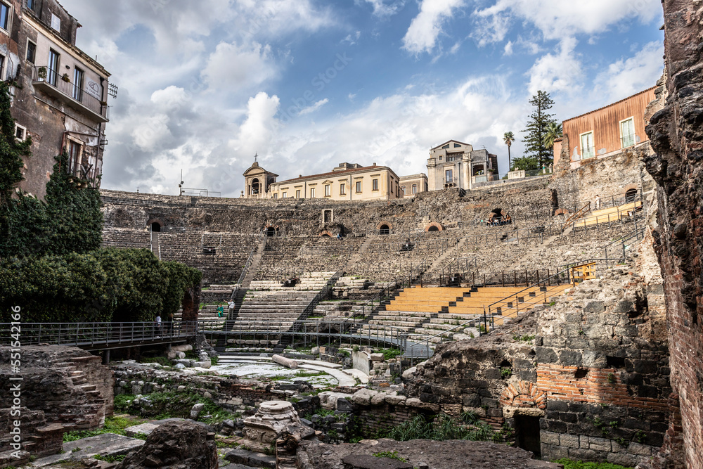 Fototapeta premium Shot of Catania, Sicily, Italy