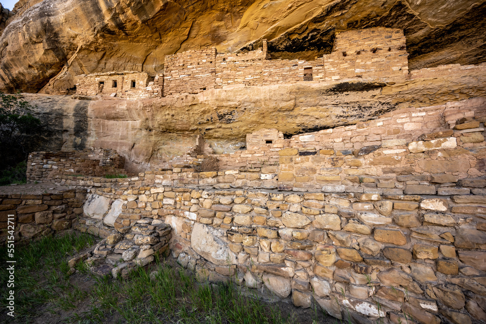 Low Angle of Mug House Cliff Dwelling in Mesa Verde