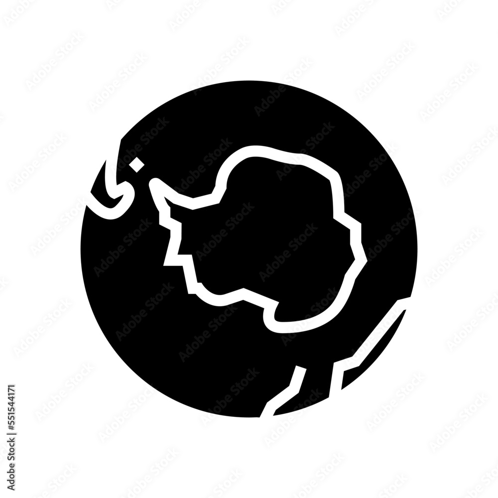 antarctica earth planet map glyph icon vector. antarctica earth planet map sign. isolated symbol illustration antarctica earth planet map glyph icon vector. antarctica earth planet map sign. isolated symbol illustration