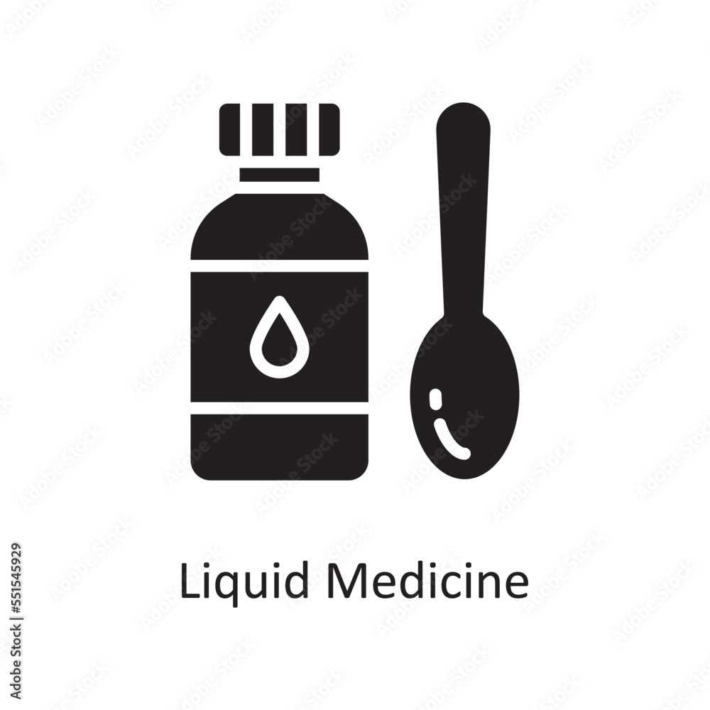 Liquid Medicine Vector Solid Icon Design illustration. Medical Symbol on White background EPS 10 File Liquid Medicine Vector Solid Icon Design illustration. Medical Symbol on White background EPS 10 File