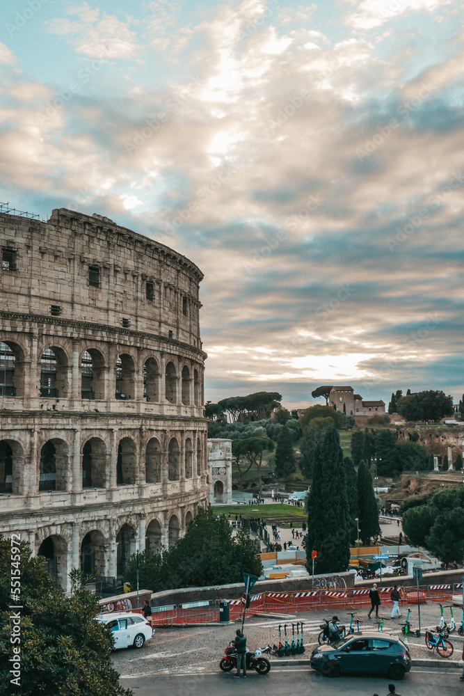 Rome. Italy. 07.12.2022 rome colosseum landmark