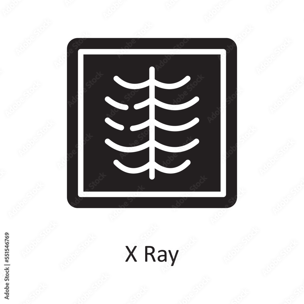 X Ray Vector Solid Icon Design illustration. Medical Symbol on White background EPS 10 File X Ray Vector Solid Icon Design illustration. Medical Symbol on White background EPS 10 File