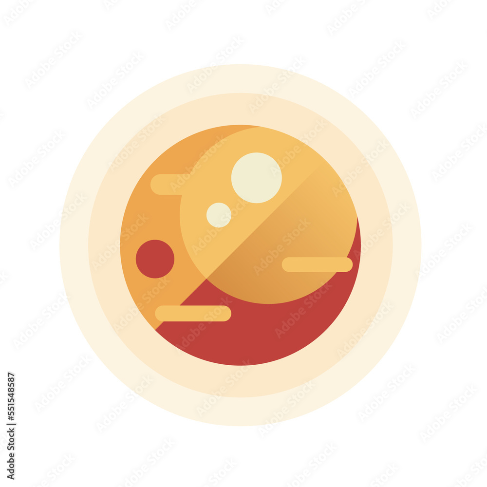 Fototapeta premium Sun flat design style icon