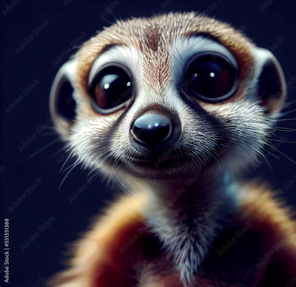 Meerkat baby with big eyes Meerkat baby with big eyes