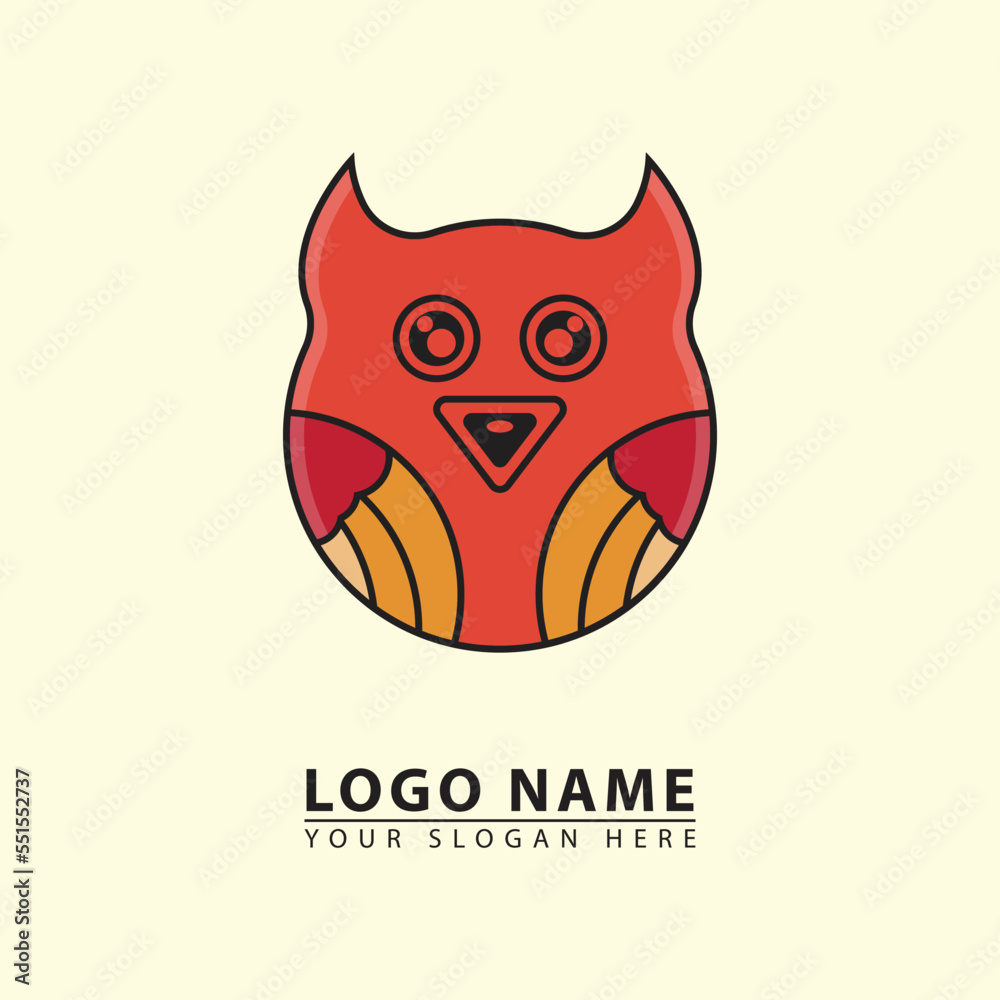 simple vector owl logo icon. simple vector owl logo icon.
