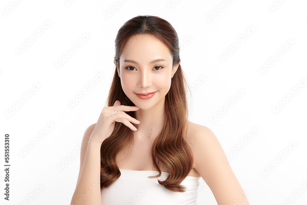Beautiful young asian woman with clean fresh skin on white background, Face care, Facial treatment, Cosmetology, beauty and spa, Asian women portrait. Beautiful young asian woman with clean fresh skin on white background, Face care, Facial treatment, Cosmetology, beauty and spa, Asian women portrait.