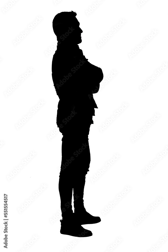 man isolated on white
