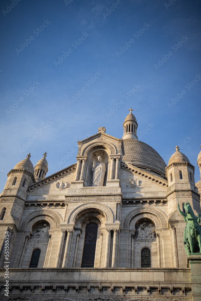 The Sacré-Coeur de Montmartre basilica in Paris, France (monument)