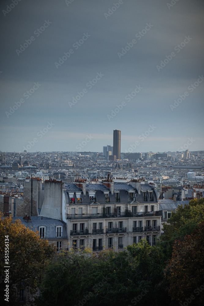 Breathtaking view from the butte of Montmartre on the whole Paris and all its houses Breathtaking view from the butte of Montmartre on the whole Paris and all its houses