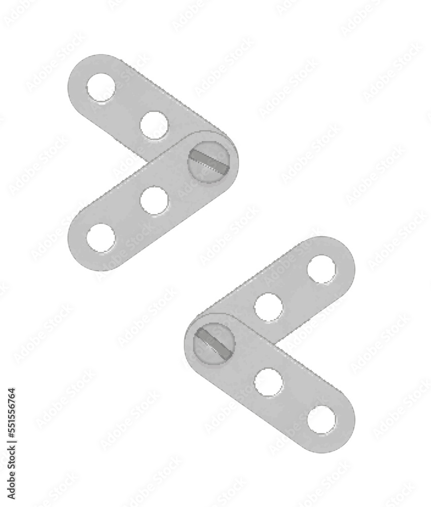 Alphabet from the details of the iron constructor. Greater than and less than sign. Vector illustration isolated on white background Alphabet from the details of the iron constructor. Greater than and less than sign. Vector illustration isolated on white background