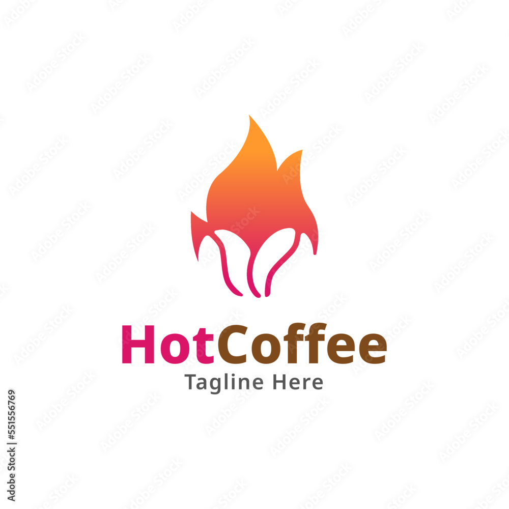 Coffee logo, Isolated coffee beans on white background Coffee logo, Isolated coffee beans on white background