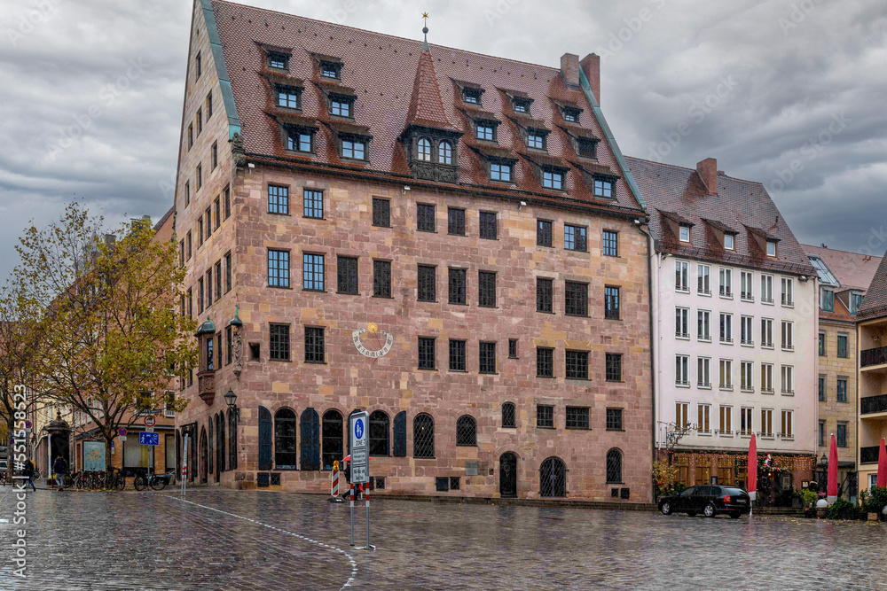 Blick auf das Schürstabhaus ein Patrizierhaus in Nürnberg 
