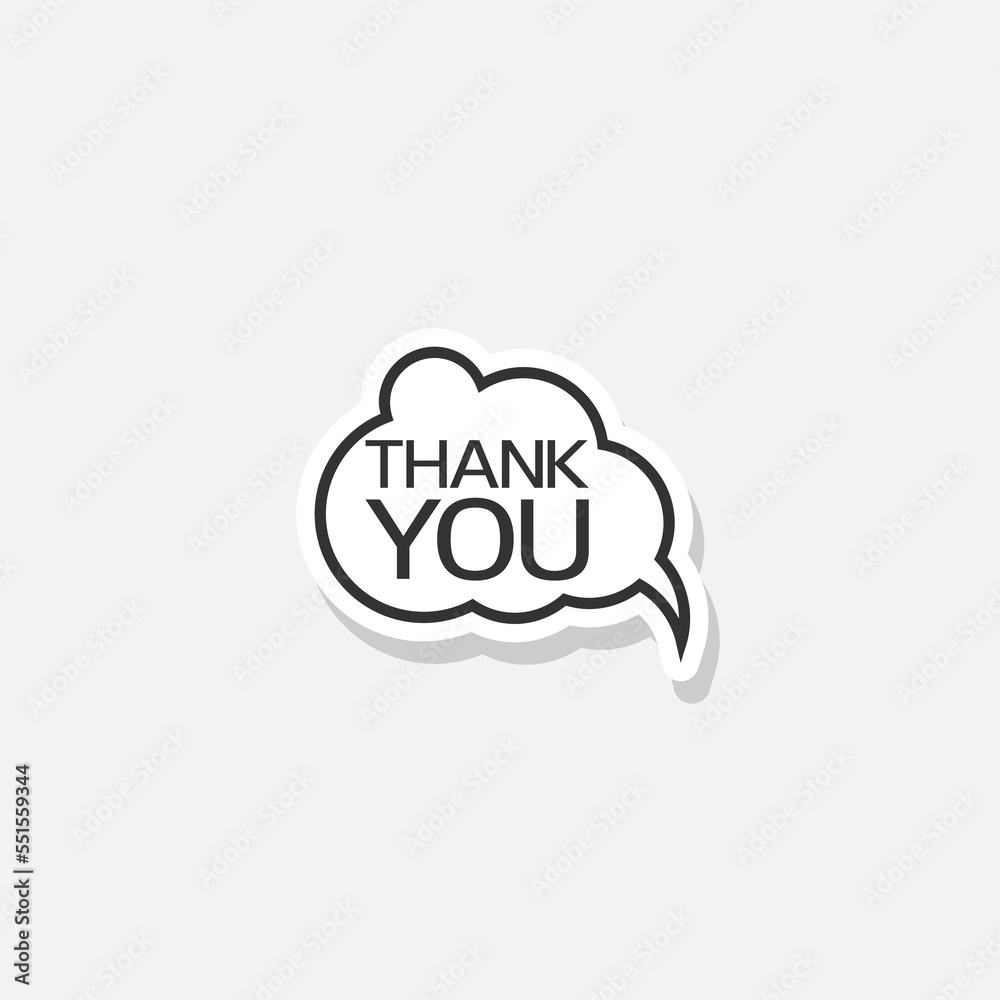 Speech Bubble Thank you sticker icon Speech Bubble Thank you sticker icon