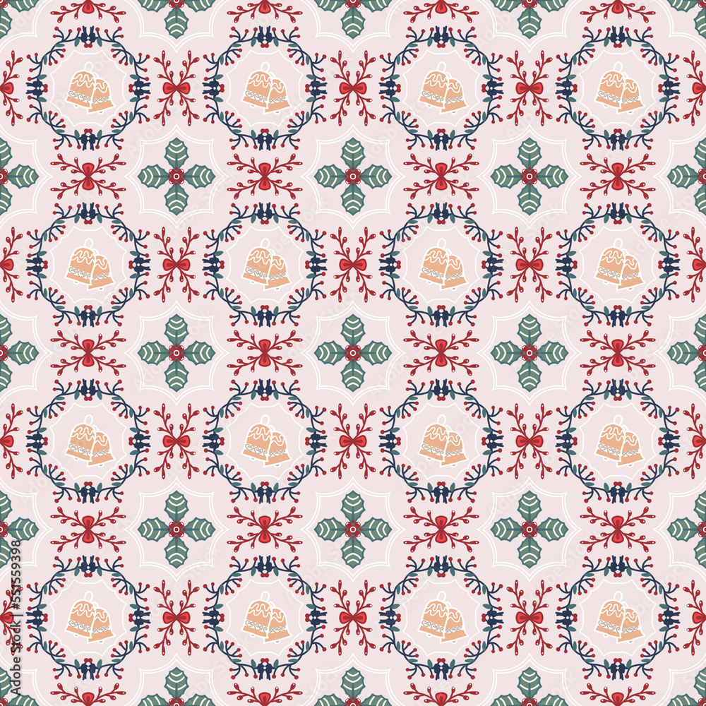 Seamless pattern of Christmas design illustration 