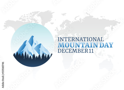 vector graphic of international mountain day good for international mountain day celebration. flat design. flyer design.flat illustration.