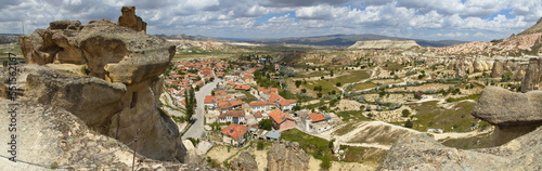 View of Cavusin from the rock ridge in Cappadocia,Nevsehir Province,Turkey 
