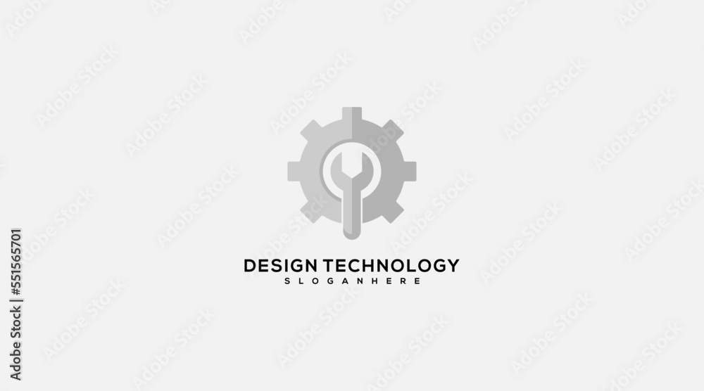 gear technology logo Icon Design vector