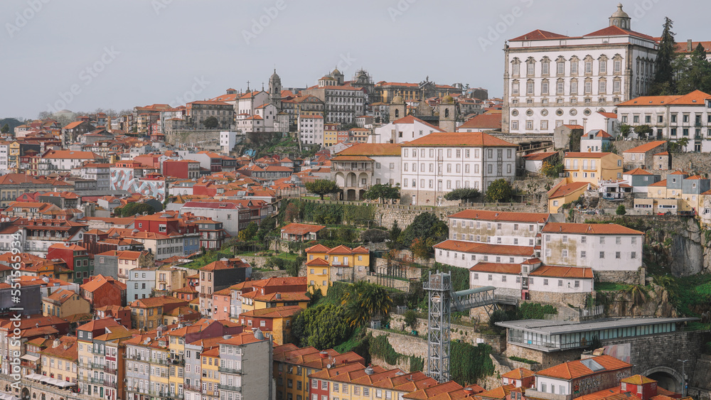 City Porto view. The old building of city Porto, Portugal