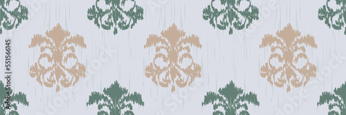 Ikat Damask Scandinavian embroidery, ikat seamless tribal backgrounds, Ancient style Digital textile Asian Design ancient art for Prints Fabric saree Mughal Swaths texture Kurti Kurtis Kurtas