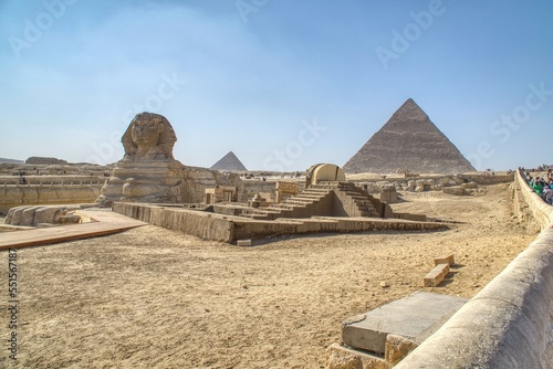 The Pyramids of Giza and great Sphinx in Egypt