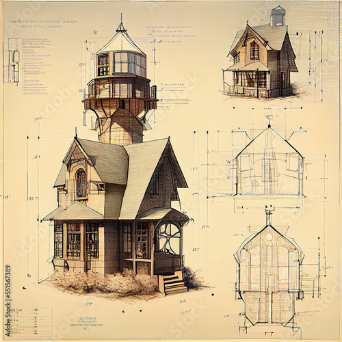 Vintage house architecture ...