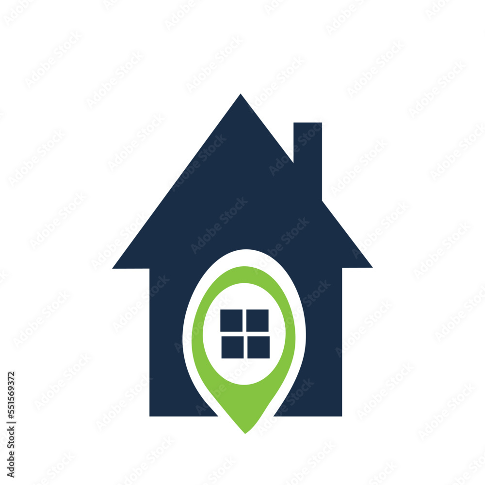 Fototapeta premium house icon on blue