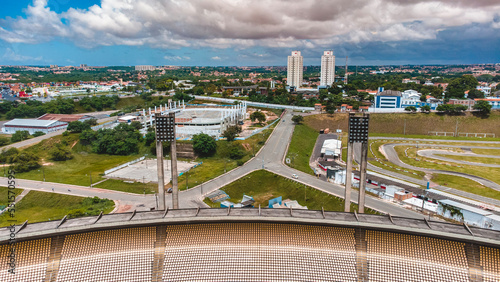 Estádio Futebol Esporte Corrida Atletismo Atlético Copa do Mundo Atleta Campo Grama Arquibancada Governador João Castelo Castelão Estádio Multiuso São Luís Maranhão Brasil Drone Aéreo Paisagem  photo