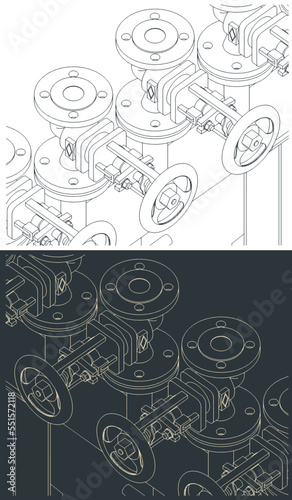 Steam header closeup