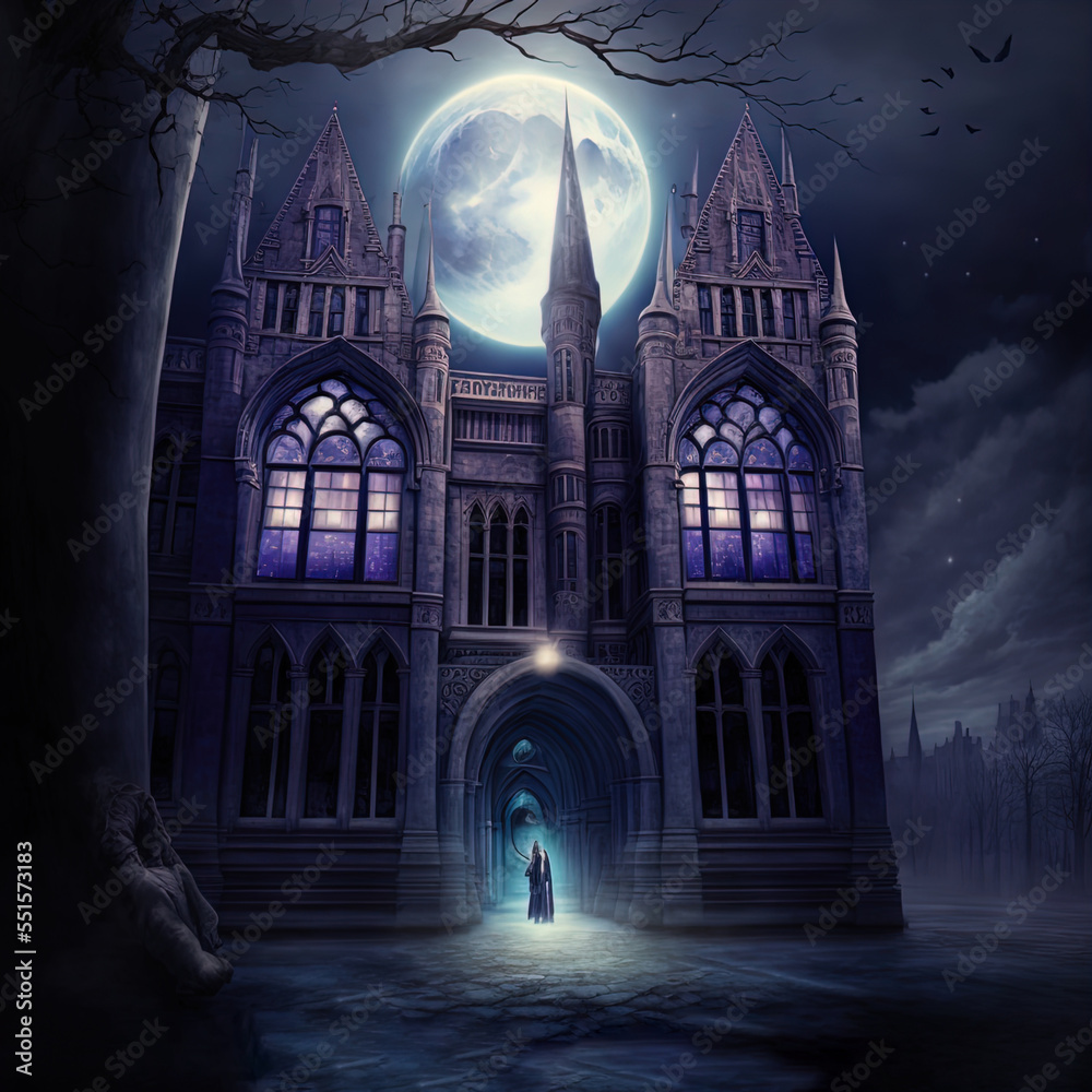 Fantasy academy. Gothic building. Great for urban fantasy, vampire and other stories. 