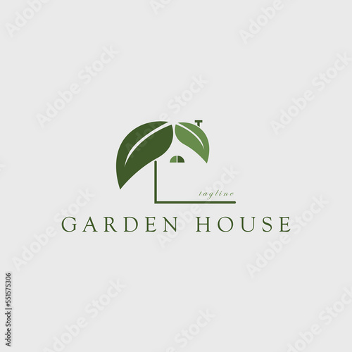 green house logo vector illustration design