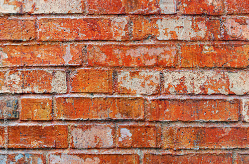 Brick red wall abstract background. Brick wall.