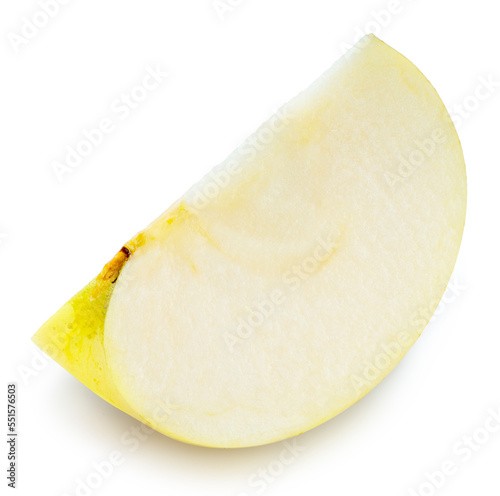 Yellow apple  isolated on white background, Yellow Orin Apples on white background With clipping path