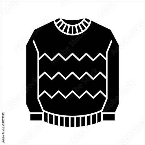 Linear winter sweater icon from Christmas outline collection. Thin line winter sweater icon. vector illustration isolated on white background.