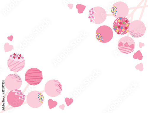 Chocolate pop and cake pops.
