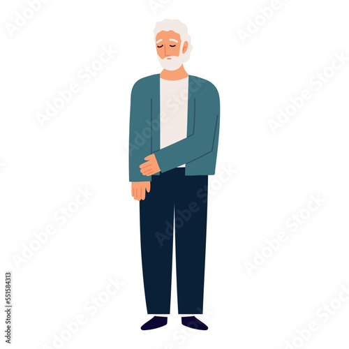 sad old man