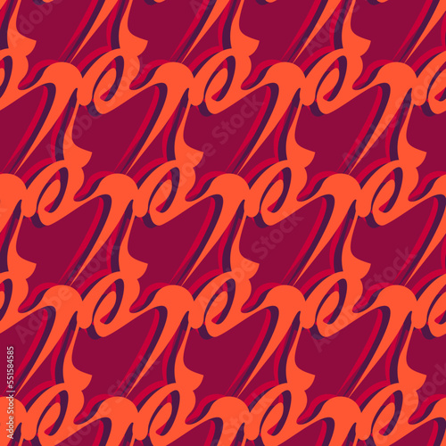 Seamless vector textile pattern with repeat shapes