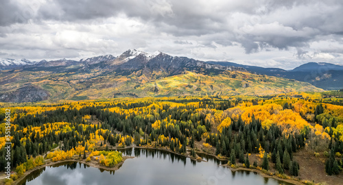 Lost Lake - Golden Autumn colors on the Kebler Pass in the Colorado Rocky Mountains - near Crested Butte on scenic Gunnison County Road 12  - Beckwith  photo