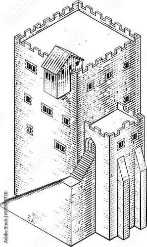 Medieval Building Map Icon ...