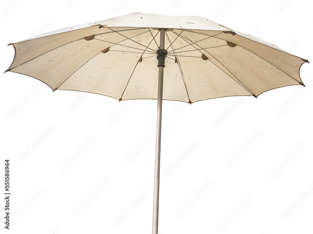 parasol de plage et de jardin, fond blanc 