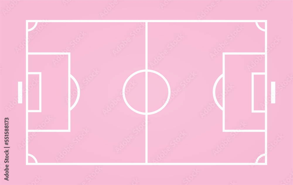 Pink football field for background 