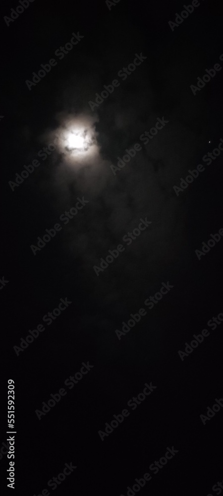 moon in the night sky